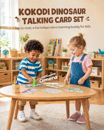 Dinosaur Sound-Enabled Reading Pen (Includes Phonics Cards) — Suitable for Children Aged 3–8