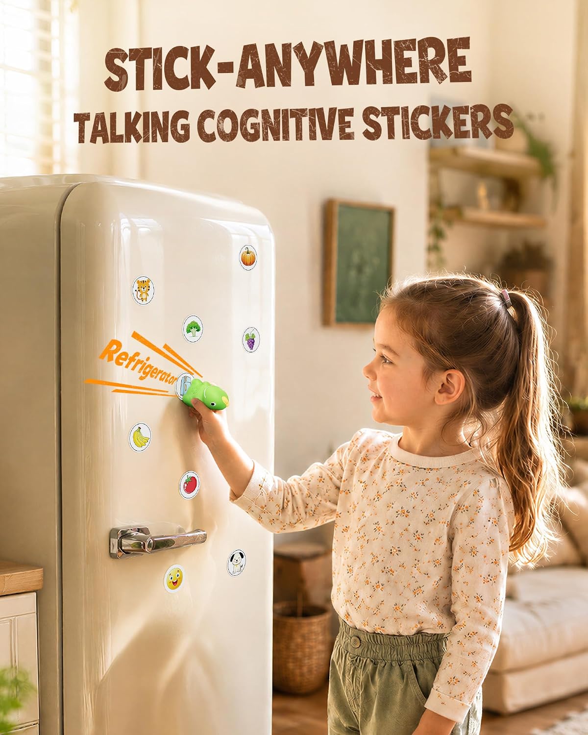 Dinosaur Sound-Enabled Reading Pen (Includes Phonics Cards) — Suitable for Children Aged 3–8